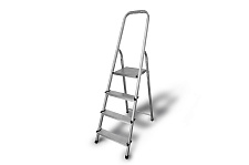 Придбати Стрем'янка одностороння алюмінієва 4 сходинки APRO Стройница односторонняя алюминиевая 4 ступеньки APRO