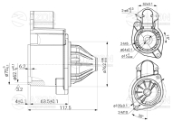 Кришка передня стартеру ЗАЗ 1102, 1103, 1105 "Таврия", Daewoo Sens АТЕК Купить Крышка передняя стартера ЗАЗ 1102, 1103, 1105 "Таврия", Daewoo Sens АТЭК