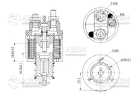 Втягуюче реле стартеру Daewoo Lanos 1,5, Lanos 1,6, Chevrolrt Aveo 1,5 8V, 1,6 16V MT (3 болта) АТЕК Купить Втягивающее реле стартера Daewoo Lanos 1,5, Lanos 1,6, Chevrolrt Aveo 1,5 8V, 1,6 16V MT (3 болта) АТЭК