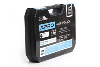 Набір насадок CrV ¼, ⅜, ½ ( 90Т) (171 шт) APRO Набор насадок и инструментов CrV ¼, ⅜, ½ ( 90Т) (171 шт) APRO