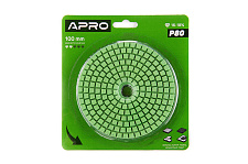Придбати Коло алмазне шліфувальне на липучці 100мм Р80 APRO Круг алмазный шлифовальный на липучке 100мм Р80 APRO