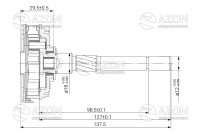 Комплект шестерень редуктору стартеру ЗАЗ 1102, 1103, 1105 "Таврия", Daewoo Sens АТЕК Купить Комплект шестерен редуктора стартера ЗАЗ 1102, 1103, 1105 "Таврия", Daewoo Sens АТЭК