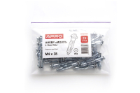 Анкер Моллі з гвинтом М4*38 цинк білий (пач 25шт) APRO Анкер Молли с винтом М4*38 цинк белый (пач 25шт) APRO