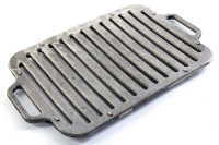 Решітка для грилю і барбекю чавунна з ручками 420х250мм товщина 20мм СИЛА Решетка для гриля и барбекю чугунная с ручками 420х250мм толщина 20мм СИЛА