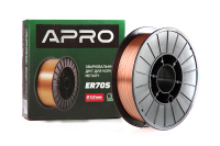 Зварювальний дріт ER70S-6 1,0мм 5кг п.б. APRO Сварочная проволока ER70S-6 1,0мм 5кг п.б. APRO