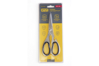 Ножиці господарські залізні ручки з гумовою вставкою 19см СИЛА Ножницы хозяйственные железные ручки с резиновой вставкой 19см СИЛА