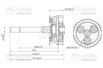 Комплект шестерень редуктору стартеру ВАЗ 2101-2107, 2121-21214 "Нива" АТЕК Купить Комплект шестерен редуктора стартера ВАЗ 2101-2107, 2121-21214 "Нива" АТЭК