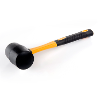 Киянка гумова чорна з фібергласовою рукояткою 225гр СИЛА Киянка резиновая черная с фибергласовой рукояткой 225гр СИЛА