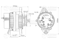 Генератор ЗАЗ 1102 "Таврия", 1103 "Славута", 1105 , Daewoo Sens "Сенс" (65А) АТЕК Генератор ЗАЗ 1102 "Таврия", 1103 "Славута", 1105 , Daewoo Sens "Сенс" (65А) АТЭК