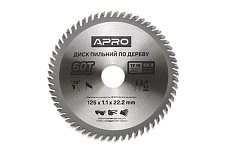 Придбати Диск пильний по дереву 125х22.2мм 60Т APRO Диск пильный по дереву 125х22.2мм 60Т APRO