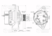 Генератор ВАЗ 2108, 2109, 21099 (інж.), 2110, 2111, 2112, 2113, 2114, 2115, 2170, 2171, 2172 "Приора" (90А) АТЕК Генератор ВАЗ 2108, 2109, 21099 (инж.), 2110, 2111, 2112, 2113, 2114, 2115, 2170, 2171, 2172 "Приора" (90А) АТЭК