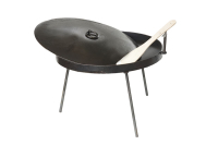 Сковорода туристична з бортом 30мм, кришкою та чохлом, 400мм товщина 4мм СИЛА Сковорода туристическая с бортом 30мм, крышкой и чехлом, 400мм толщина 4мм СИЛА