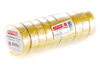 Ізоляційна стрiчка жовта 0.14х17мм 20м (пачка, кратно 10шт) APRO Изоляционная лента желтая 0.14х17мм 20м (пачка, кратно 10шт) APRO