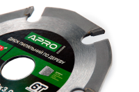 Диск пильний по дереву з твердосплавними напайками 125х22.2мм 6Т APRO Диск пильный по дереву с твердосплавными напайками 125х22.2мм 6Т APRO