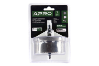 Набір коронок по дереву і гіпсокартону 7 предметів, глибина 30мм (60/67/74/81/95) APRO Набор коронок по дереву и гипсокартону 7 предметов, глубина 30мм (60/67/74/81/95) APRO