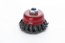 Придбати Щітка чаша сталеві витки 65мм (КШМ) APRO Щётка чаша стальные витки 65мм (УШМ) APRO