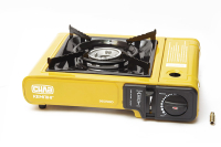 Портативна газова плита Сушеф одноконфорочна з п'єзопідпалювачем та перехідником СИЛА Портативная газовая плита Сушеф одноконфорочная c пьезоподжигом и переходником СИЛА