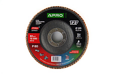 Придбати Круг пелюстково-торцевий керамічний Р60 прямий 125х22.2мм (Т27) (КПТ) APRO PRO Круг лепестково-торцевой керамический Р60 прямой 125х22.2мм (Т27) (КЛТ) APRO PRO