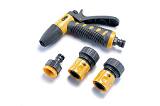 Придбати Набір: пістолет-розпилювач, конектори для шланга 3/4: 3/4 аквастоп, 3/4, адаптер 1/2+3/4 СИЛА Набор: пистолет-распылитель, коннекторы для шланга 3/4: 3/4 аквастоп, 3/4, адаптер 1/2+3/4 СИЛА