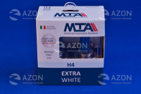 Лампа автомобільна H4 12V 60/55W P43T EXTRA WHITE (2шт) (ближня/дальня, протитуманна) MTA Лампа автомобильная H4 12V 60/55W P43T EXTRA WHITE (2шт) (ближняя/дальняя, противотуманная) MTA