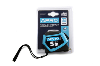 Рулетка обгумована з автостопом 5 м х 19 мм APRO Рулетка обрезиненная автостоп 5мх19мм APRO