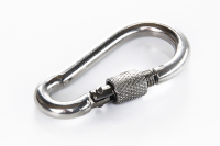 Карабін із замком М8х80 нержавіючий А2 пачка, кратно 5шт) APRO Карабин с замком М8х80 нержавеющий А2 пачка, кратно 5шт) APRO