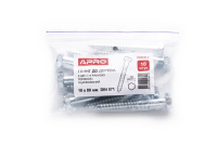 Шуруп до дерева з шестигранною головкою 8*80 DIN 571 цинк білий (пач 20шт) APRO Шуруп для дерева с шестигранной головкой 8*80 DIN 571 цинк белый (пач 20шт) APRO