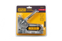 Степлер пружиний для скоби 4-14 мм сталевий корпус, регулювання удару колесом СИЛА Степлер пружинный для скобы 4-14мм стальной корпус, регулировка удара колесом СИЛА