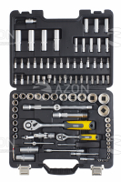 Набір насадок (інструментів) торцевих з тріскачкою CrV1/4, 1/2 (94шт) СИЛА Набор насадок торцевых с трещоткой CrV 1/4, 1/2 (94 шт.) СИЛА