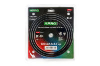 Диск алмазний по металу 230х2.0х22.2мм APRO PRO Диск алмазный по металлу 230х2.0х22.2мм APRO PRO
