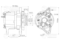 Генератор ГАЗ 3302 (ЗМЗ 402), 2705, 3221, 2217 "Газель" (70А) АТЕК Генератор ГАЗ 3302 (ЗМЗ 402), 2705, 3221, 2217 "Газель" (70А) АТЭК