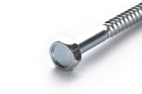 Шуруп до дерева з шестигранною головкою 6*80 DIN 571 цинк білий (пач 25шт) APRO Шуруп для дерева с шестигранной головкой 6*80 DIN 571 цинк белый (пач 25шт) APRO