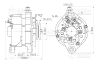Генератор ВАЗ 2101, 2102, 2103, 2104, 2106, 2107, 2121 "Нива" (60А) АТЕК Генератор ВАЗ 2101, 2102, 2103, 2104, 2106, 2107, 2121 "Нива" (60А) АТЭК