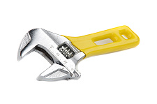 Придбати Ключ розвідний укорочений з тонкими губами прогумований CrV 0-46мм 190мм СИЛА Ключ разводной укороченный с тонкими губами прорезиненный CrV 0-46мм 190мм СИЛА