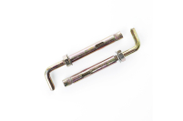 Анкер з кожухом і гайкою з L-гаком М8/10*80 цинк жовтий (пач 5шт) APRO Анкер с кожухом и гайкой с L-крюком М8/10*80 цинк жёлтый (пач 5шт) APRO