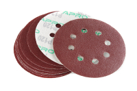 Коло шліфувальне 8 отворів (на липучці) 125мм Р120 APRO Круг шлифовальный 8 отверстий (на липучке) 125мм Р120 APRO