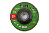 Коло пелюстково-торцеве Р100 прямий 125мм (Т27) (КПТ) APRO Круг лепестково-торцевой Р100 прямой 125мм (Т27) (КПТ) APRO