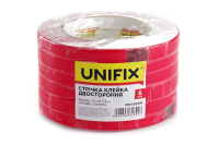 Стрічка клейка двостороння на вспіненій основі 12мм*5м біла UNIFIX Лента клейкая двухсторонняя на вспененной основе 12мм*5м белая UNIFIX