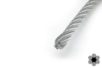 Трос оцинкований 12мм DIN 3060 (6x19 + FC) бухта 100м APRO Трос оцинкованный 12мм DIN 3060 (6x19 + FC) бухта кратно 100м APRO