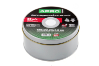 Диск відрізний по металу ПРОФІ 125х1.6 мм (зелений) в кейсі (25 шт в кейсі, ціна за кейс) APRO Диск отрезной по металлу ПРОФИ 125х1.6 мм (зеленый) в кейсе (25 шт в кейсе, цена за кейс) APRO