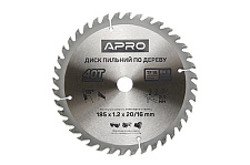 Придбати Диск пильний по дереву 185х20(16)х40Т APRO Диск пильный по дереву 185х20(16)х40Т APRO