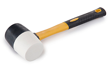 Придбати Киянка гумова чорно-біла з фібергласовою рукояткою 340гр СИЛА Киянка резиновая с фибергласовой рукояткой 340гр СИЛА