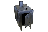 Пічка-буржуйка з радіатором та варильною поверхнею на дровах 8кВт, 450х370х560мм СИЛА Печка-буржуйка с радиатором и варочной поверхностью на дровах 8кВт, 450х370х560мм СИЛА