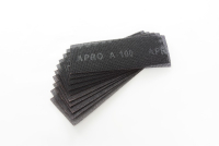 Сітка абразивна APRO P100 105*280мм електрокорунд (10шт) Сетка абразивная APRO P100 105*280мм электрокорунд (10шт)
