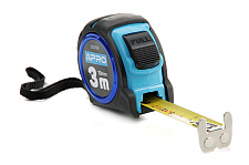 Придбати Рулетка обгумована з магнітом та автостопом, подвійний зачіп 3 м х 19 мм APRO Рулетка магнитная обрезиненная автостоп, двойной зацеп 3мх19мм APRO