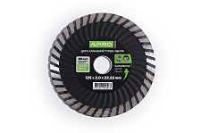 Придбати Диск до бетону 125х2,2мм (22-24%) турбо-хвиля APRO Диск по бетону 125х2,2мм (22-24%) Турбо-Волна APRO