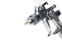 Фарборозпилювач HVLP Ø1,3мм в/б пласт. 600мл (хром) APRO Краскораспылитель HVLP Ø1,3мм в/б пласт. 600мл (хром) APRO