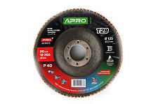 Придбати Коло пелюстково-торцеве керамічний Р40 конус 125х22.2мм (Т29) (КПТ) APRO PRO Круг лепестково-торцевой керамический Р40 конус 125х22.2мм (Т29) (КЛТ) APRO PRO