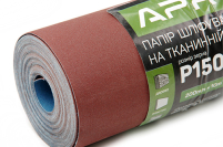 Папір шліфувальний P150 рулон 200мм*10м (тканинна основа) APRO Бумага шлифовальная P150 рулон 200мм*10м (тканевая основа) APRO