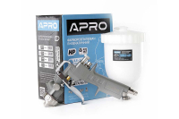 Фарборозпилювач HP Ø1,5 в/б пласт. 600мл APRO Краскораспылитель HP Ø1,5 в/б пласт. 600мл APRO